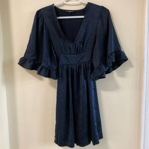 Betsey Johnson Blue Flutter Sleeve Mini Dress